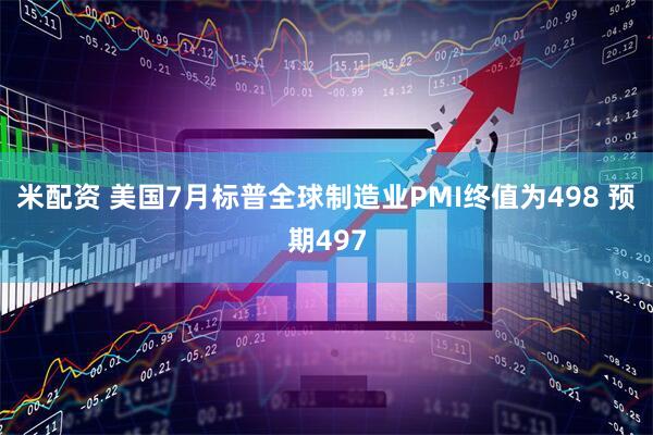米配资 美国7月标普全球制造业PMI终值为498 预期497
