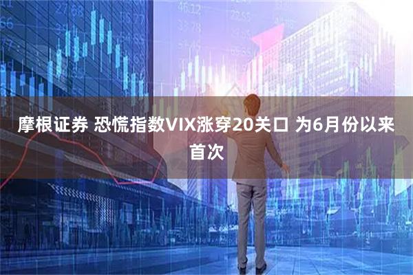 摩根证券 恐慌指数VIX涨穿20关口 为6月份以来首次